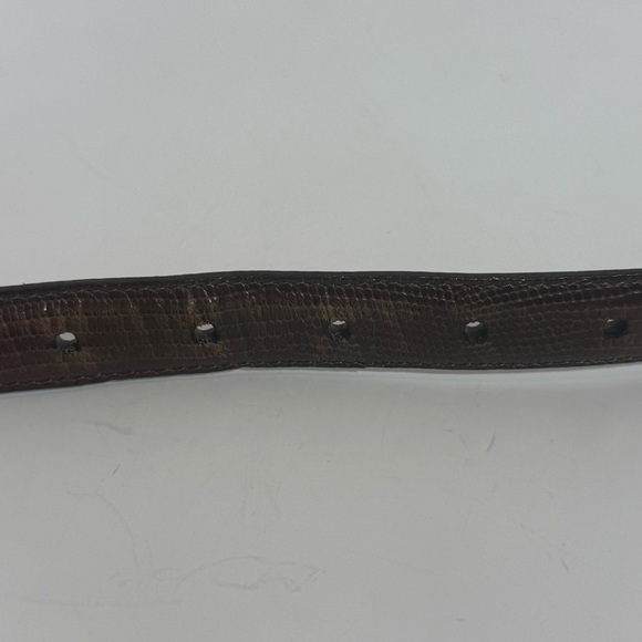 Brighton Classics Belt Leather Lizard Snake Embossed BBrown  Size M/30 4B608 - Picture 4 of 8